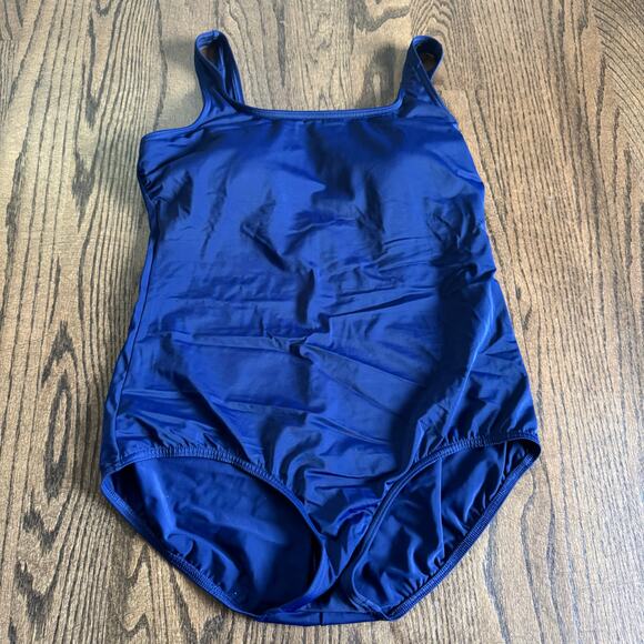 Lands' End Other - Lands End Womens Solid Navy Blue One Piece Swim Suit Size 14 Slimming